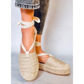 Damsandaler espadrillor Seila Beige 2