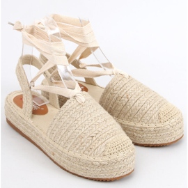 Damsandaler espadrillor Seila Beige 1