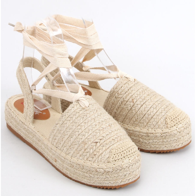 Damsandaler espadrillor Seila Beige 1