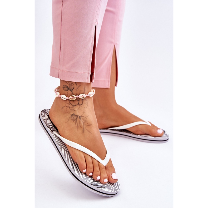 Fashionabla flipflops för kvinnor Big Star LL274818 Vit 2