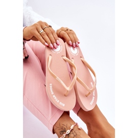 Bekväma Big Star Flip Flops LL274802 Nude rosa 1