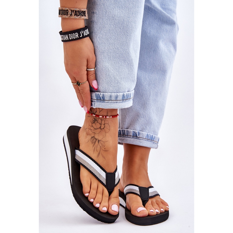 Kvinnors Big Star Platform Flip Flops LL274781 Svart 1