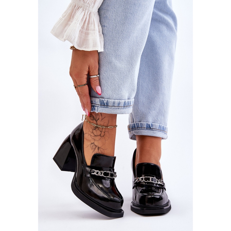 S.Barski Bekväma pumps på massiva klackar Svart Julien 1