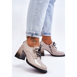 S.Barski Fashionabla högklackade ljusgrå Darren 2