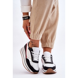 BM Sneakers med wedge och plattform för kvinnor Vita och svarta Allen 1