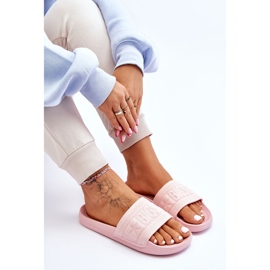Fashionabla Big Star-tofflor för kvinnor LL274A157 ljusrosa 5