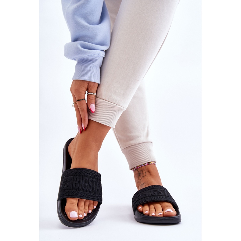 Fashionabla Big Star-tofflor för kvinnor LL274A158 Svart 2