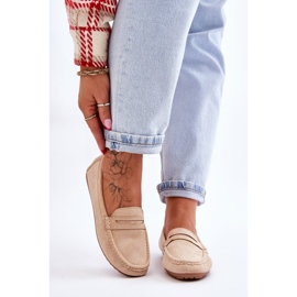 FC3 Klassiska Loafers i mocka för kvinnor Beige Ivana 1