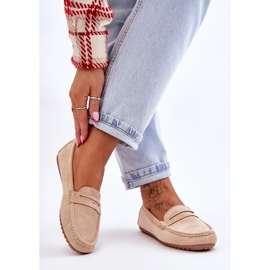 FC3 Klassiska Loafers i mocka för kvinnor Beige Ivana 2