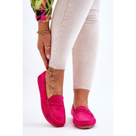 FC3 Klassiska Loafers i mocka för kvinnor Fuchsia Ivana rosa 1