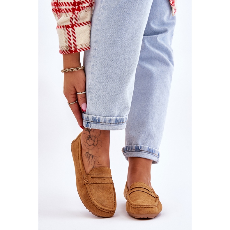 FC3 Dam Camel Ivana Classic Mocka Loafers brun 1