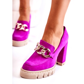 Lewski Shoes Fashionabla Pumps På Plattformen Och En Bar Lewski Skor 3197 Fuchsia purpur rosa 4
