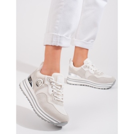 W. Potocki Sneakers med snörning för kvinnor Potocki vita 1