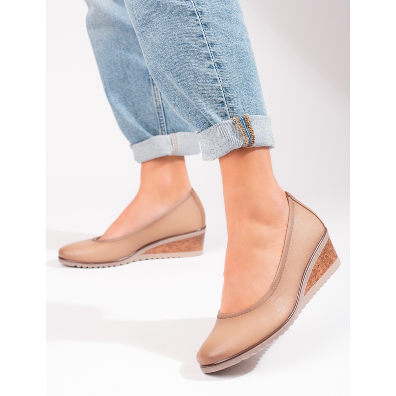 W. Potocki Beige wedge pumps för kvinnor från Potocki 1