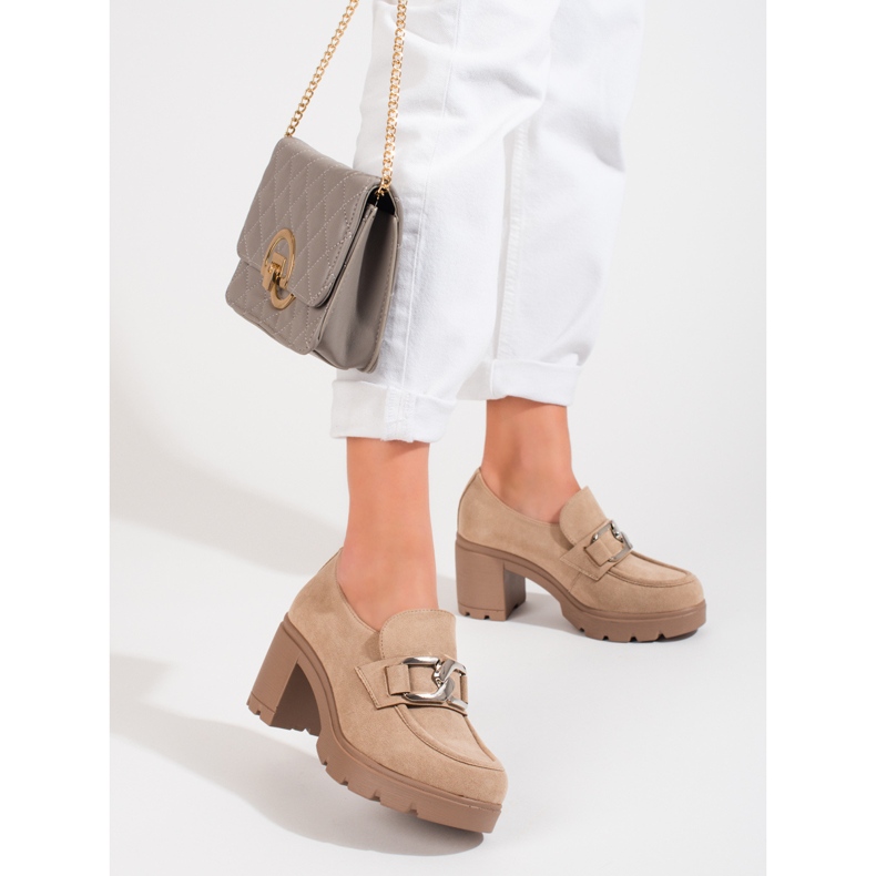 W. Potocki Beige mocka skor med höga klackar från Potocki 2