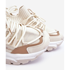 Socksneakers för dam Beige Keaton 1