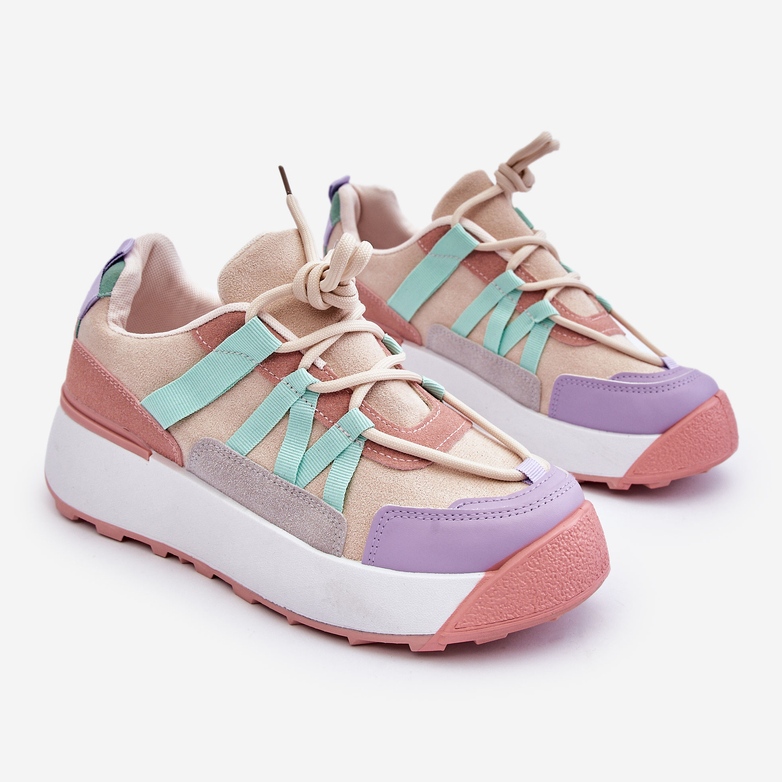 PS1 Sneakers i mocka för kvinnor Beige Rosa Rohan 1