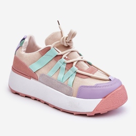 PS1 Sneakers i mocka för kvinnor Beige Rosa Rohan 2