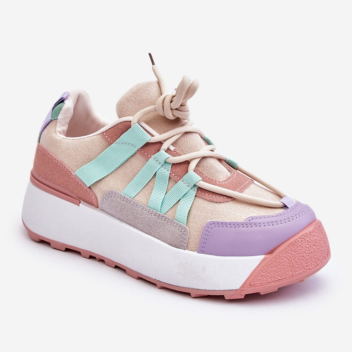 PS1 Sneakers i mocka för kvinnor Beige Rosa Rohan 2