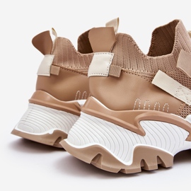 PS1 Slip-on Sock Sneakers Damer Mörk Beige Keaton 1