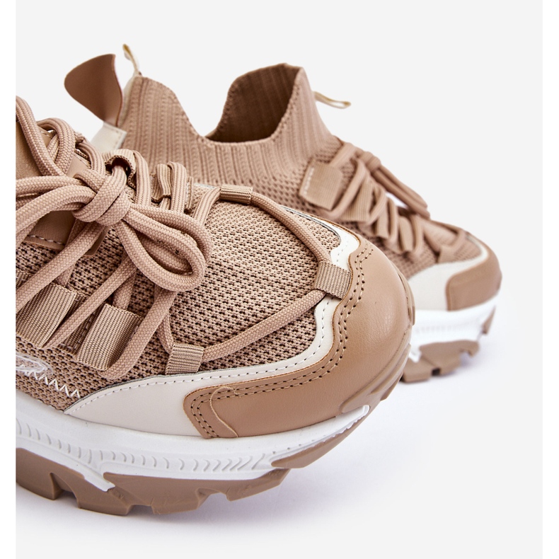 PS1 Slip-on Sock Sneakers Damer Mörk Beige Keaton 2