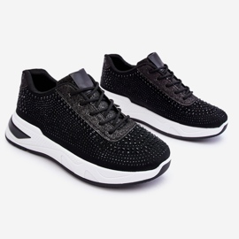 Sneakers för kvinnor med zirkoner Black Raiden svart 1