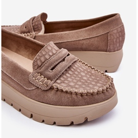 Lemar Milana Mocka Platform Loafers Mörk Beige 1