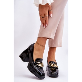 Vinceza Pumps på massiva klackar Svart Nataly 1