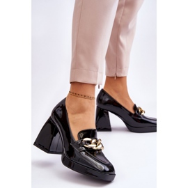 Vinceza Pumps på massiva klackar Svart Nataly 2