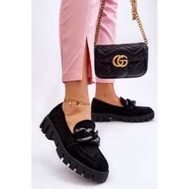 Vinceza Loafers i mocka, dam, svart Bennett 2