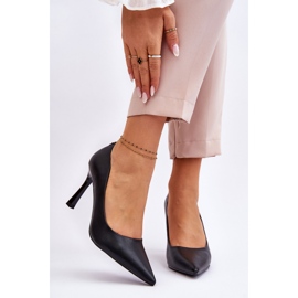 Vinceza Läder Classic High Heels Svart Kelsey 1