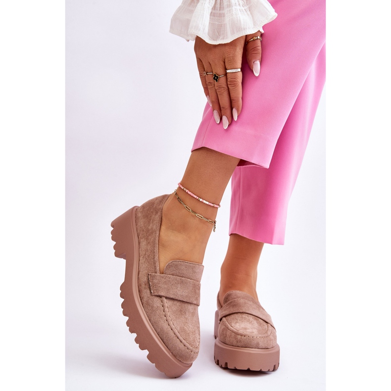 Vinceza Klassiska mocka Loafers Loafers Beige Corrin 1