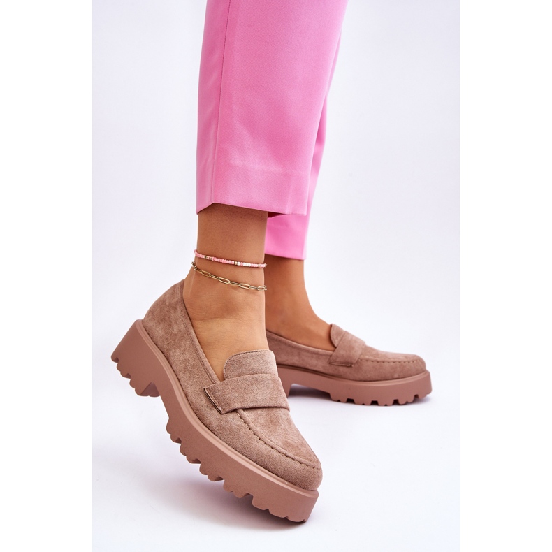 Vinceza Klassiska mocka Loafers Loafers Beige Corrin 2