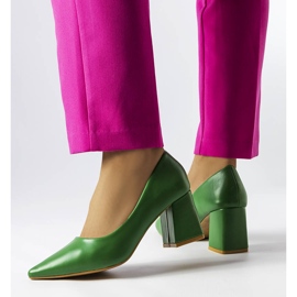 BM Fanchon gröna högklackade pumps 1