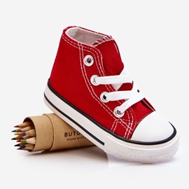 Höga Sneakers för barn Röda Filemon 7