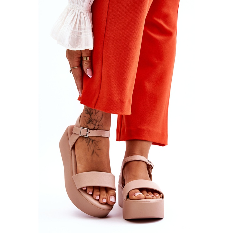 Vinceza Naken Casen Chunky Platform Sandaler för kvinnor rosa 1