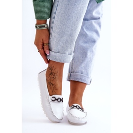 Vinceza Dam bekväma läder loafers Vit Miguel 1