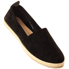 Svarta slip-on espadrillor för kvinnor Potocki 16009 1