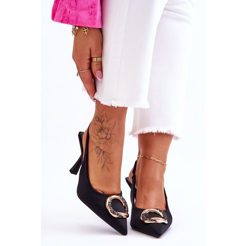 Fashionabla stift med dekoration och zirkoner Svart Alexia 1