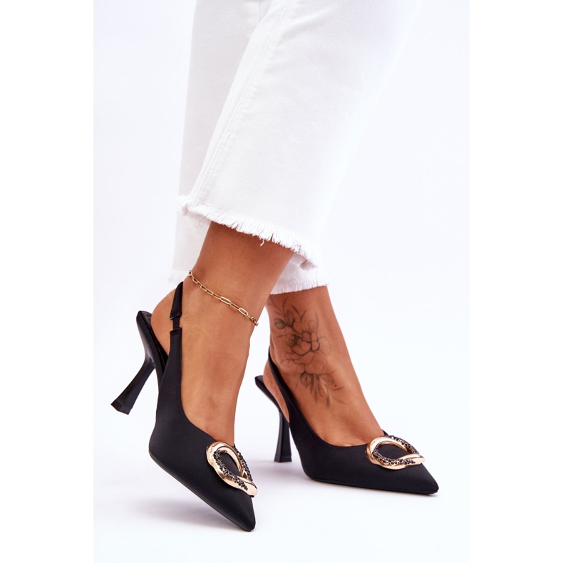 Fashionabla stift med dekoration och zirkoner Svart Alexia 2