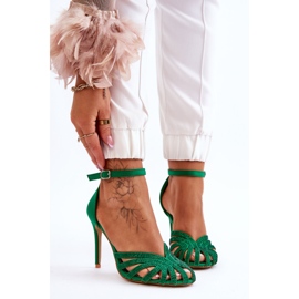 FS1 Fashionabla Jaylen Green Högklackat Med Strass grön 1