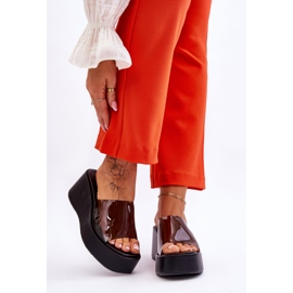 FS1 Transparent Wedge Tofflor dam Svart Eliane 1