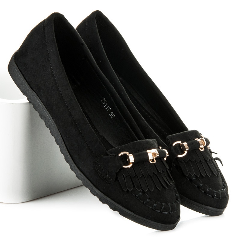 Seastar Loafers med fransar svart 1