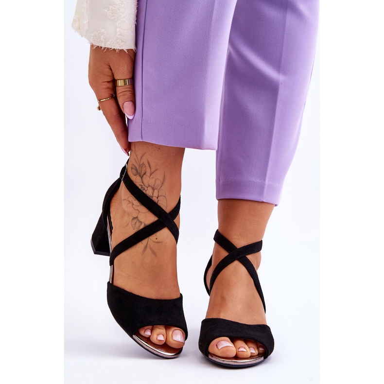 Vinceza Lågklackade damsandaler Svart Quinn 1