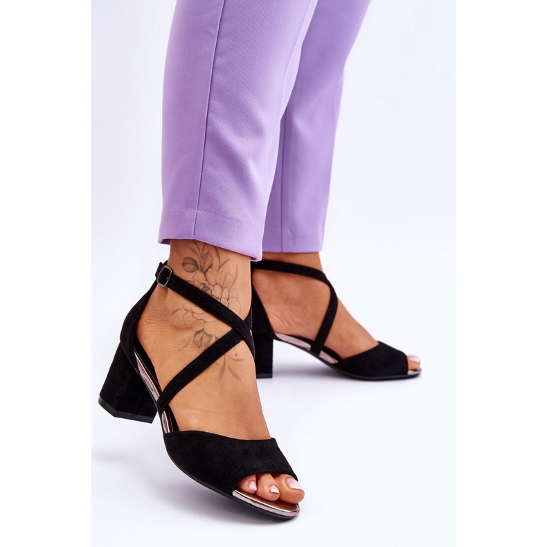Vinceza Lågklackade damsandaler Svart Quinn 2