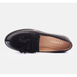Marco Shoes Loafers med dekorativa fransar svart 1
