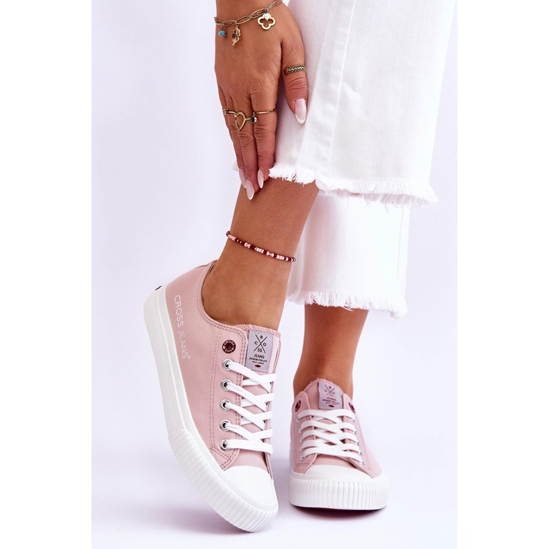 Sneakers Cross Jeans för kvinnor LL2R4068 Nude rosa 1