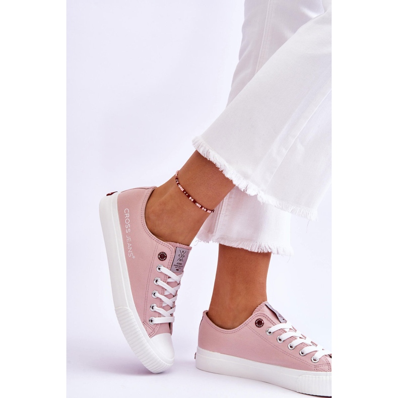 Sneakers Cross Jeans för kvinnor LL2R4068 Nude rosa 2