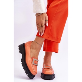 FILIPCZYK Bekväma Orange Agathe Leather Loafers 2
