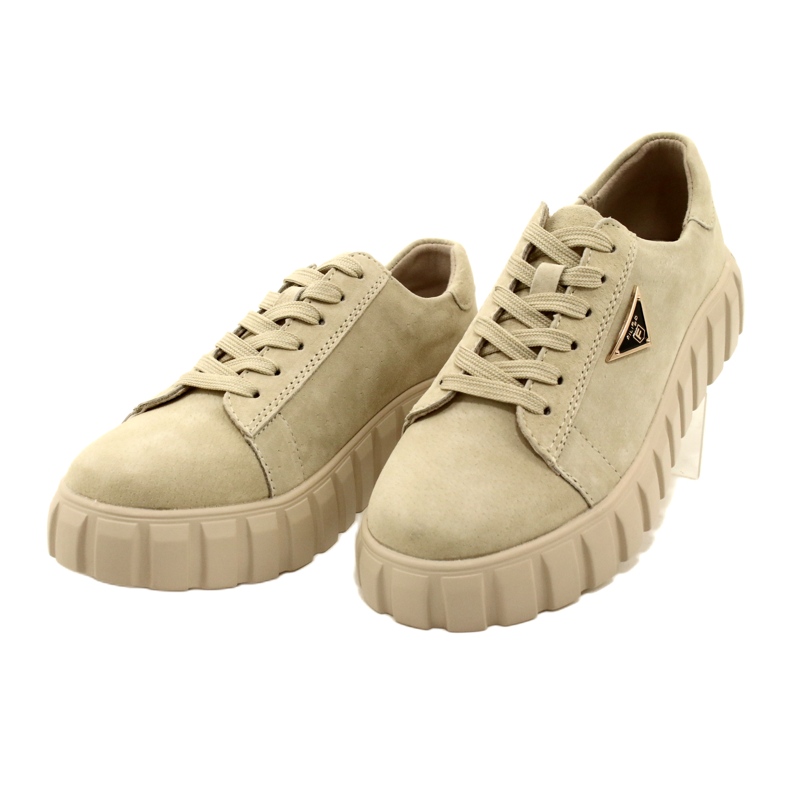 Filippo DP4138 sneakers i mocka beige 3
